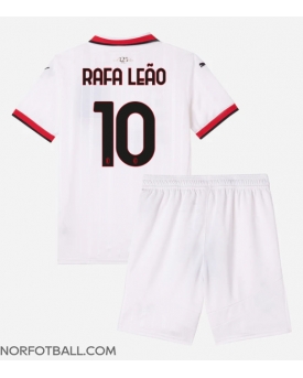 Billige Fotballdrakt AC Milan Rafael Leao #10 Replika Bortedraktsett Barn 2024-25 Kortermet (med bukser)